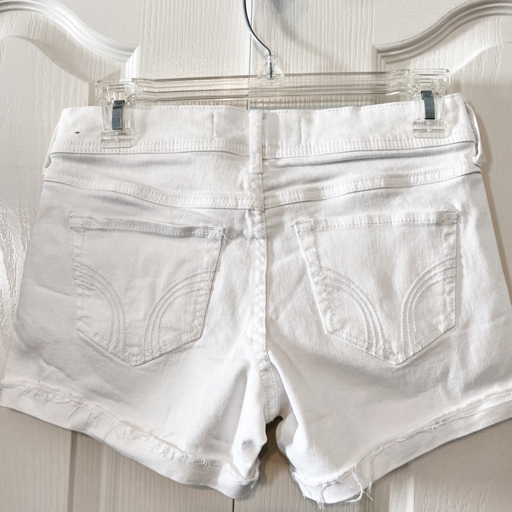 Hollister Midi Shorts Size 0 W 24 White Jeans - Picture 2 of 11